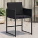 Garden Chairs with Cushions 4 Pcs Black Poly Rattan Tlpbbo