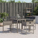 Garden Chairs with Cushions 4 Pcs Grey Poly Rattan Tlpbbx