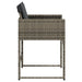 Garden Chairs with Cushions 4 Pcs Grey Poly Rattan Tlpbbx