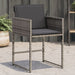 Garden Chairs with Cushions 4 Pcs Grey Poly Rattan Tlpbbx