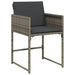 Garden Chairs with Cushions 4 Pcs Grey Poly Rattan Tlpbbx