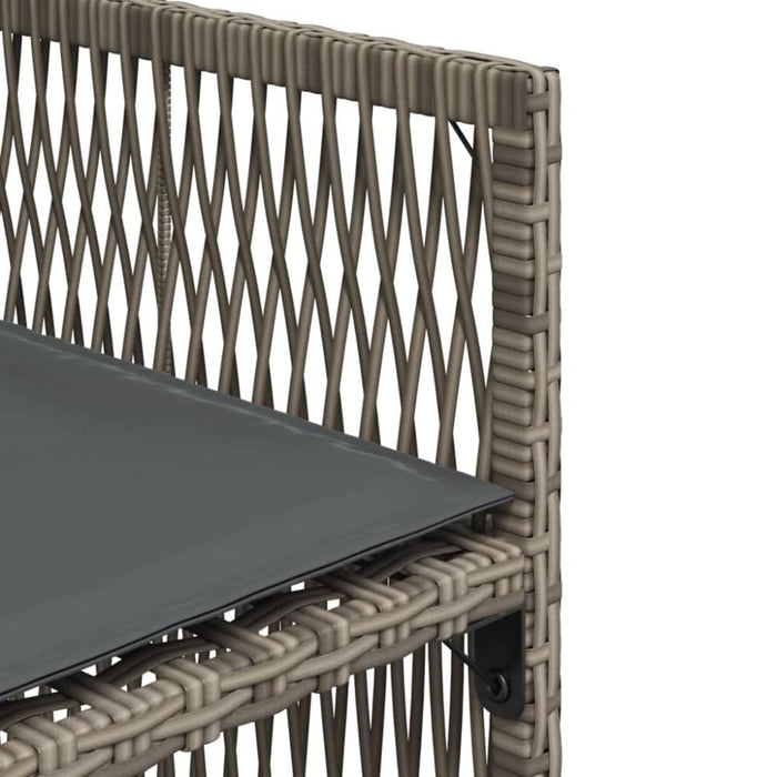 Garden Chairs with Cushions 4 Pcs Grey Poly Rattan Tlpbtl