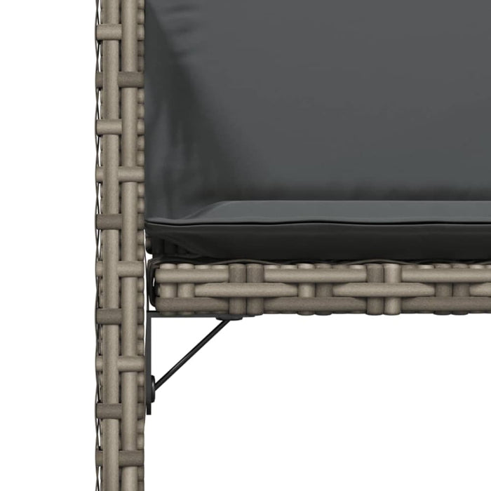 Garden Chairs with Cushions 4 Pcs Grey Poly Rattan Tlpbtl