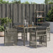 Garden Chairs with Cushions 4 Pcs Grey Poly Rattan Tlpbtl