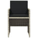 Garden Chairs With Cushions 4 Pcs Light Grey Poly Rattan