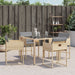 Garden Chairs with Cushions 4 Pcs Mix Beige Poly Rattan