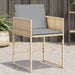 Garden Chairs with Cushions 4 Pcs Mix Beige Poly Rattan