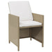Garden Chairs with Cushions 4 Pcs Poly Rattan Beige Toliii
