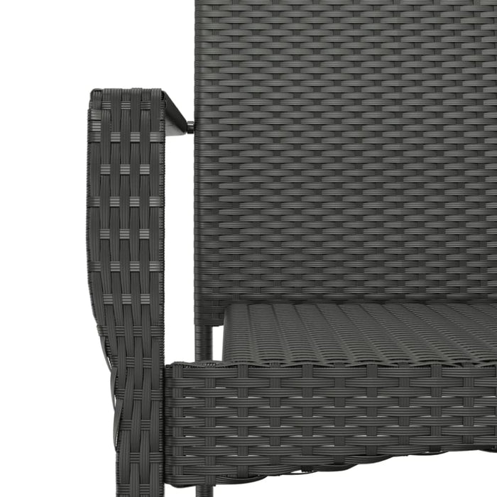 Garden Chairs With Cushions 4 Pcs Poly Rattan Black Toknik