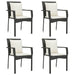 Garden Chairs With Cushions 4 Pcs Poly Rattan Black Toknik