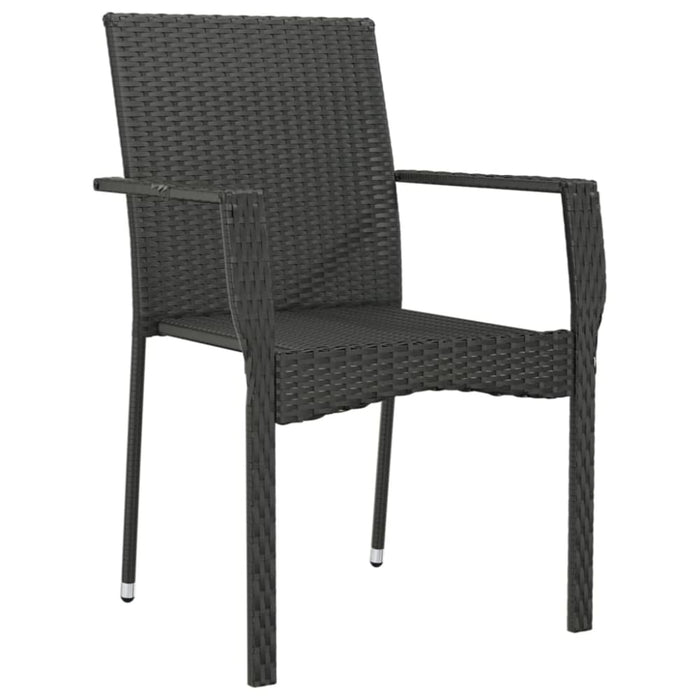 Garden Chairs With Cushions 4 Pcs Poly Rattan Black Toknik