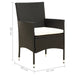 Garden Chairs with Cushions 4 Pcs Poly Rattan Black Tollnn