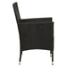 Garden Chairs with Cushions 4 Pcs Poly Rattan Black Tollnn