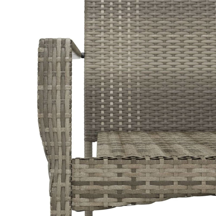 Garden Chairs With Cushions 4 Pcs Poly Rattan Grey Toknnb