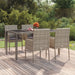 Garden Chairs With Cushions 4 Pcs Poly Rattan Grey Toknnn