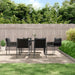 Garden Chairs With Cushions 6 Pcs Black 54x61x83 Cm Poly