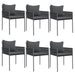 Garden Chairs With Cushions 6 Pcs Black 54x61x83 Cm Poly