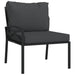 Garden Chairs with Grey Cushions 2 Pcs 62x75x79 Cm Steel