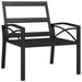 Garden Chairs with Grey Cushions 2 Pcs 68x76x79 Cm Steel
