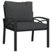 Garden Chairs with Grey Cushions 2 Pcs 68x76x79 Cm Steel