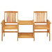 Garden Chairs With Tea Table 159x61x92 Cm Solid Acacia Wood