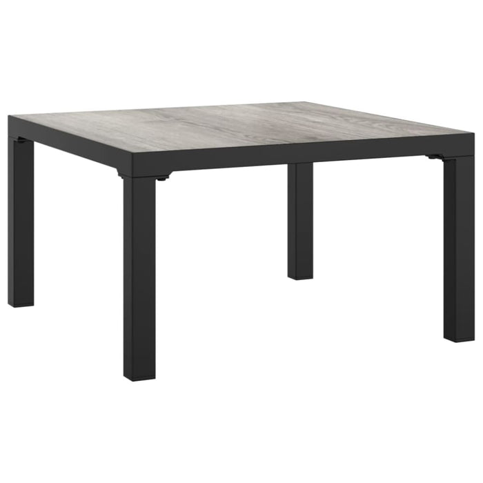 Garden Coffee Table Grey 55x55x31 Cm Dpc and Steel Tlxnbb