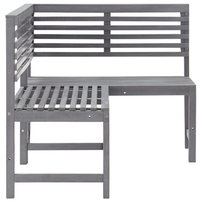 Garden Corner Bench Grey 140 Cm Solid Acacia Wood Toxaxt