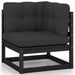 Garden Corner Sofa with Anthracite Cushions Solid Pinewood