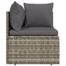 Garden Corner Sofa with Cushion Grey 57x57x56 Cm Poly