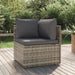 Garden Corner Sofa with Cushion Grey 57x57x56 Cm Poly