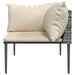 Garden Corner Sofa with Cushions Grey Poly Rattan Tlaoxt