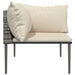 Garden Corner Sofa with Cushions Grey Poly Rattan Tlaoxt