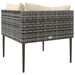 Garden Corner Sofa with Cushions Grey Poly Rattan Tlaoxt