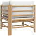 Garden Corner Sofa with Light Grey Cushions Bamboo Tlxxin