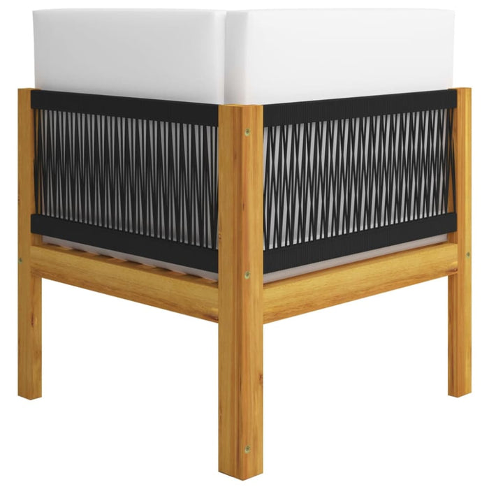 Garden Corner Sofas 2 Pcs with Cushions Solid Acacia Wood