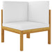 Garden Corner Sofas 2 Pcs with Cushions Solid Acacia Wood