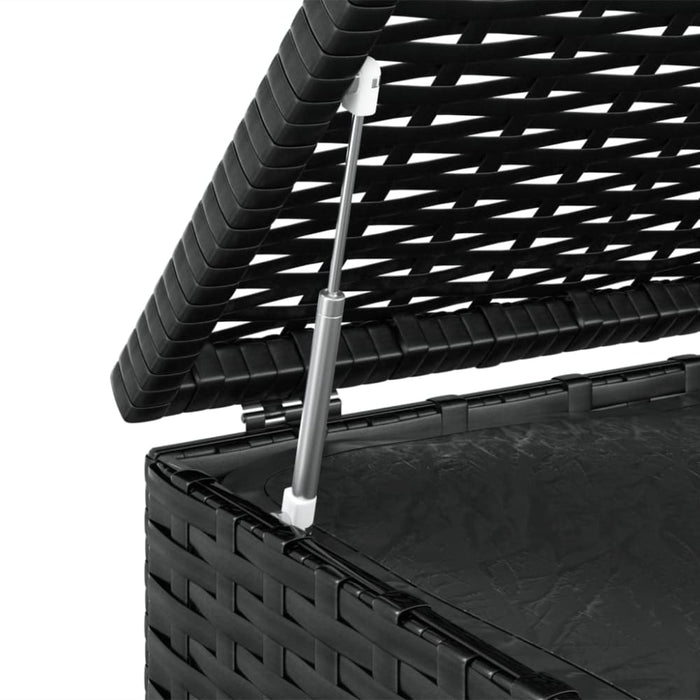 Garden Cushion Box Pe Rattan 100x49x103.5 Cm Black Toixxt