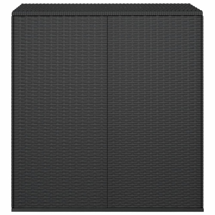 Garden Cushion Box Pe Rattan 100x49x103.5 Cm Black Toixxt