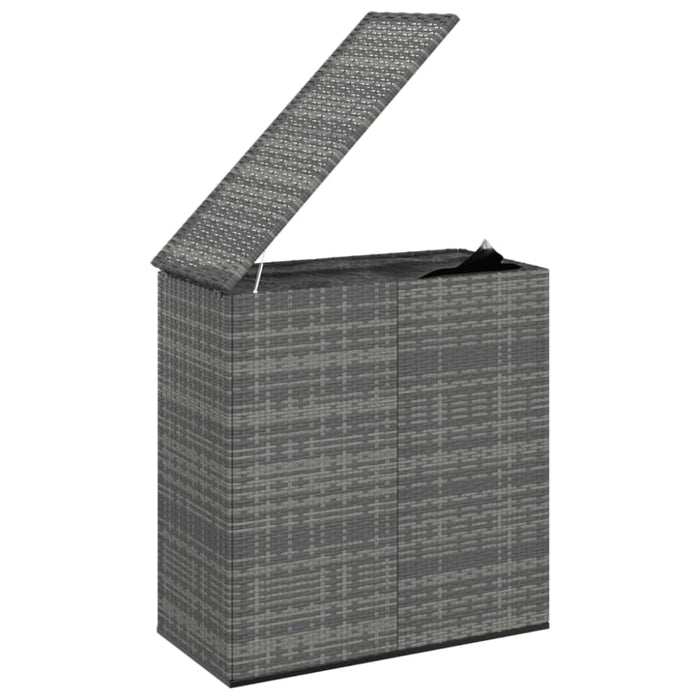 Garden Cushion Box Pe Rattan 100x49x103.5 Cm Grey Toixxp