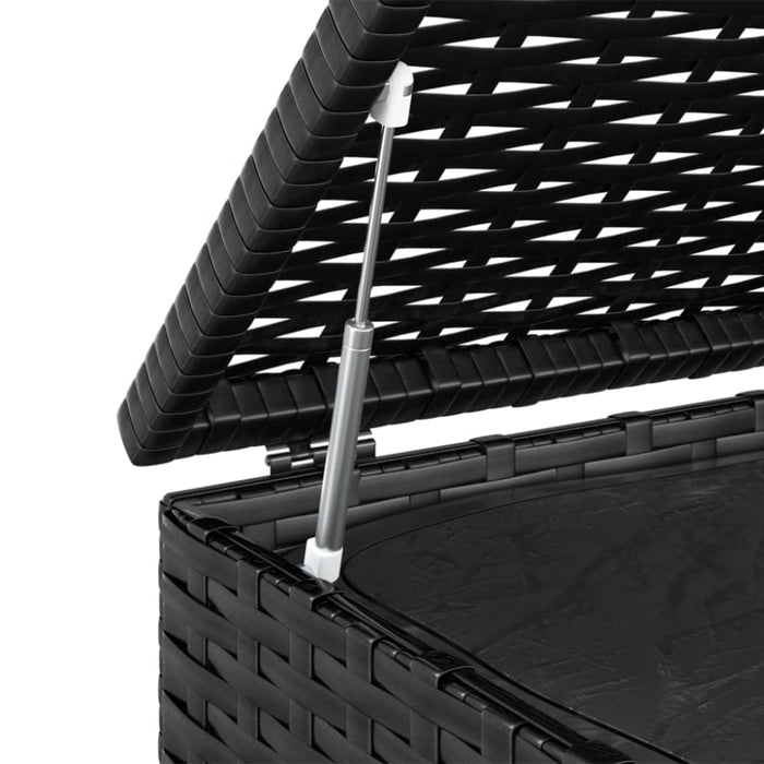 Garden Cushion Box Pe Rattan 100x97.5x104 Cm Black Toixxl
