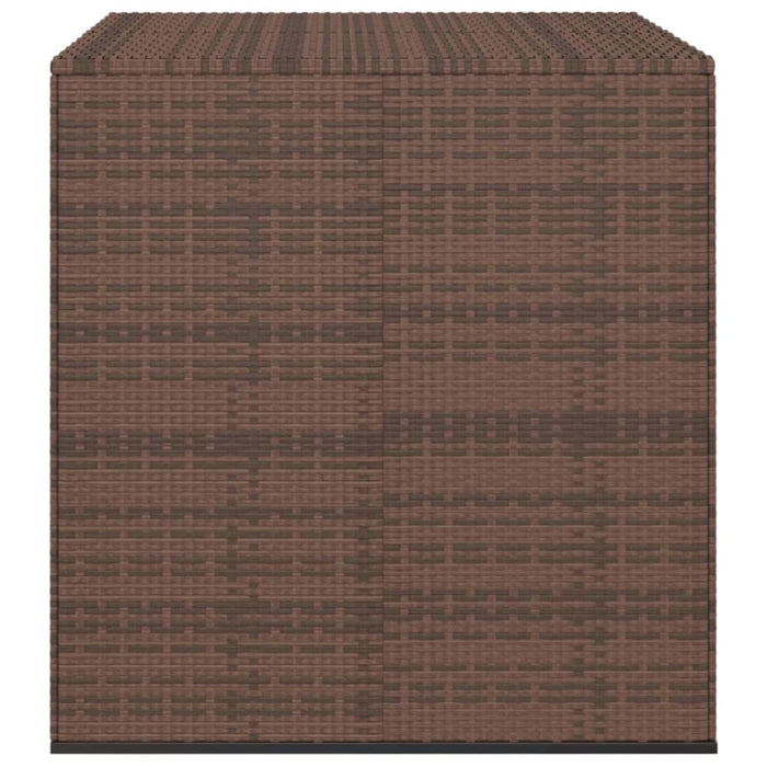 Garden Cushion Box Pe Rattan 100x97.5x104 Cm Brown Toixxi