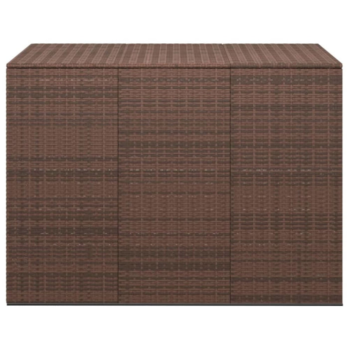 Garden Cushion Box Pe Rattan 145x100x103 Cm Brown Toixtb