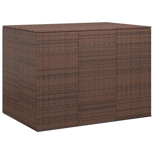 Garden Cushion Box Pe Rattan 145x100x103 Cm Brown Toixtb