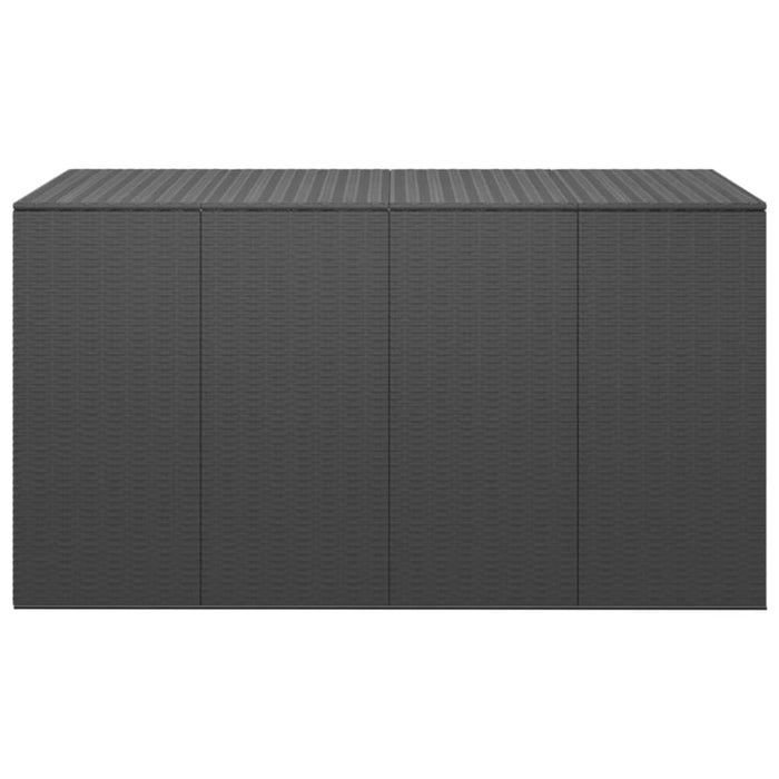 Garden Cushion Box Pe Rattan 194x100x103 Cm Black Toixtx