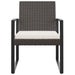 Garden Dining Chairs 2 Pcs Brown Pp Rattan Tlbxba