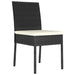 Garden Dining Chairs 2 Pcs Poly Rattan Black Topobl