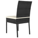 Garden Dining Chairs 2 Pcs Poly Rattan Black Topobl