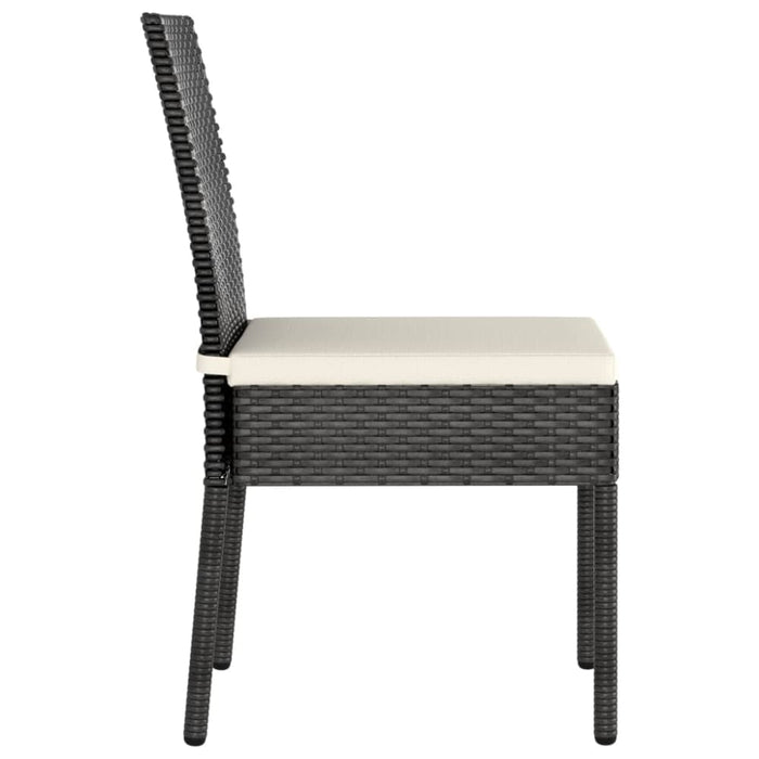 Garden Dining Chairs 2 Pcs Poly Rattan Black Topobl