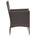 Garden Dining Chairs 2 Pcs Poly Rattan Brown Tobppa