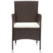 Garden Dining Chairs 2 Pcs Poly Rattan Brown Tobppa